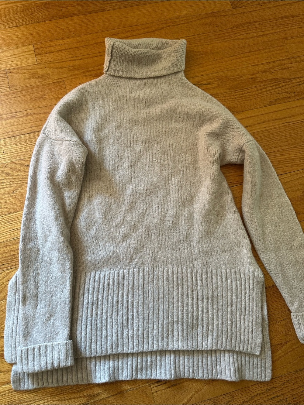 Lou & Grey Light Beige Cozy Turtleneck Sweater